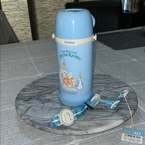 Zojirushi Peter Rabbit Light Blue Thermos Water Bottle
